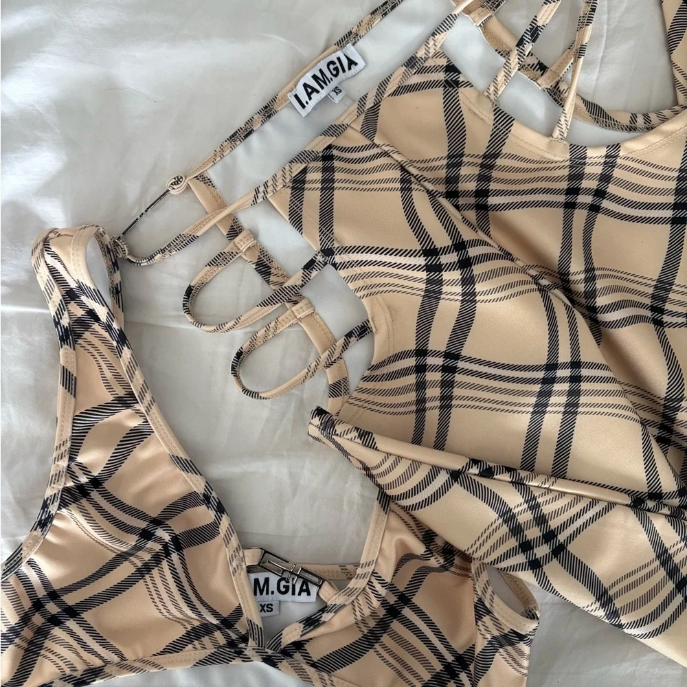 I.AM.GIA Lucid Set Tan Plaid - Picture 3 of 8